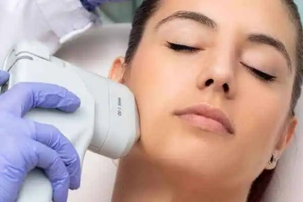 HIFU - Breakthrough in Anti - ageing 1 Image of woman having HIFU Pinner treatment