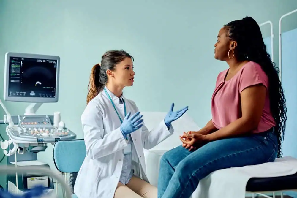 Rejuvenating Intimacy: Exploring Surgical Solutions for Vaginal Laxity 1 Woman have consultation about vaginal laxity Pinner