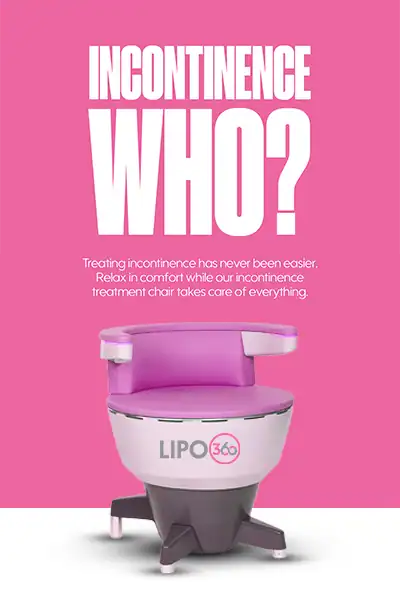 LIPO360 EMS Chair Can Help with Urinary Incontinence 2 Image of a urinary incontinence treatment seat Pinner